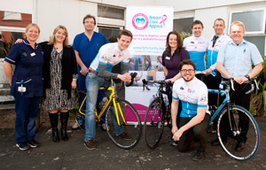 Sponsoring Carrie Burgess cycling for hospital charity's breast care appeal
