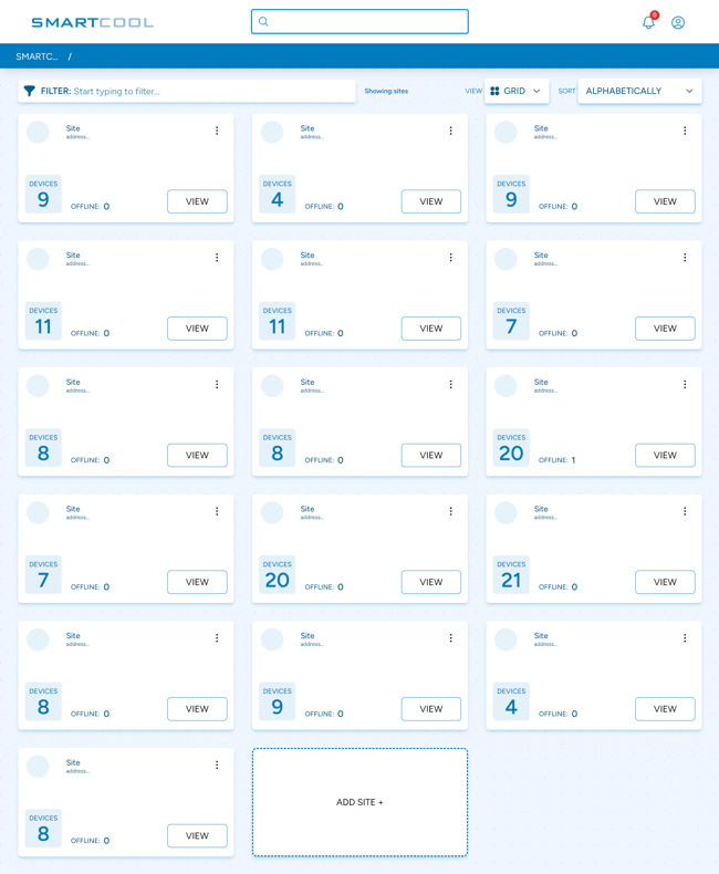 Smartcool Systems Device-level IOT Wireless Energy Monitoring Laravel Web App Development SP003 - Sites